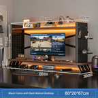 Monitor Stand with Pegboard Side Panels