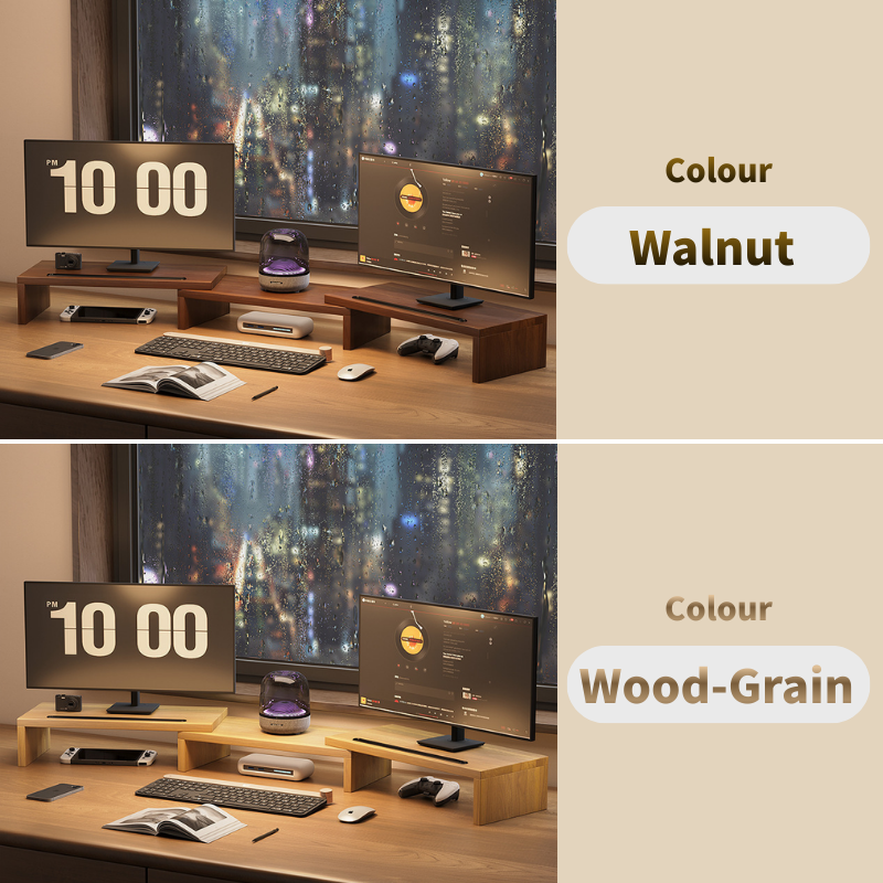 Rotating & Extendable Wooden Monitor Stand