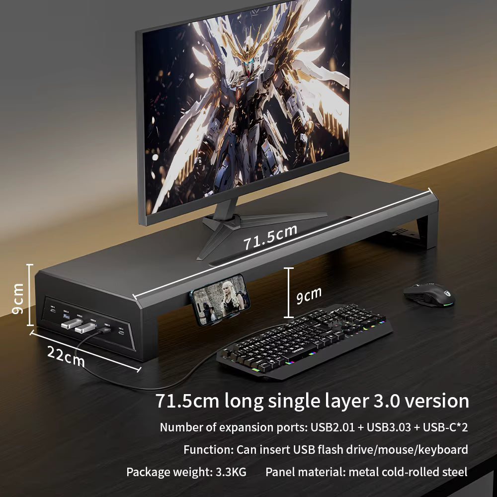 Multi-Functional Metal Monitor Riser (700mm)