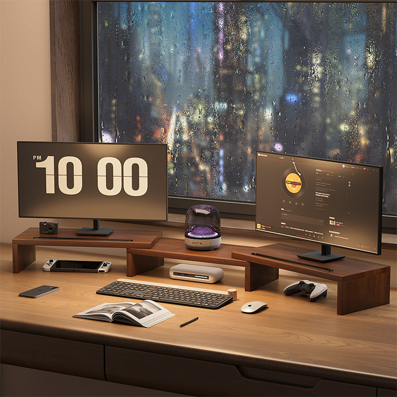 Rotating & Extendable Wooden Monitor Riser