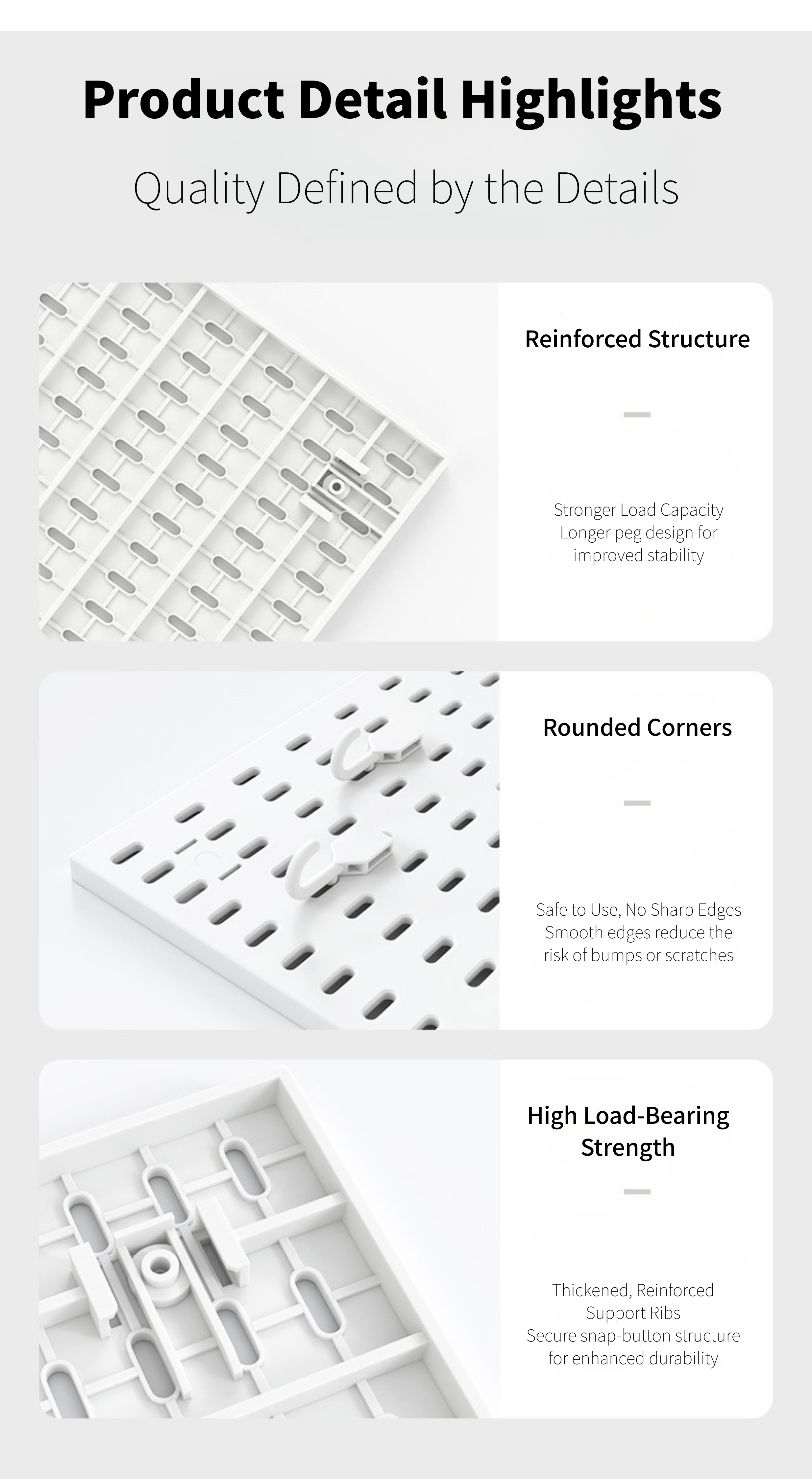 Modular Desk Pegboard Organizer