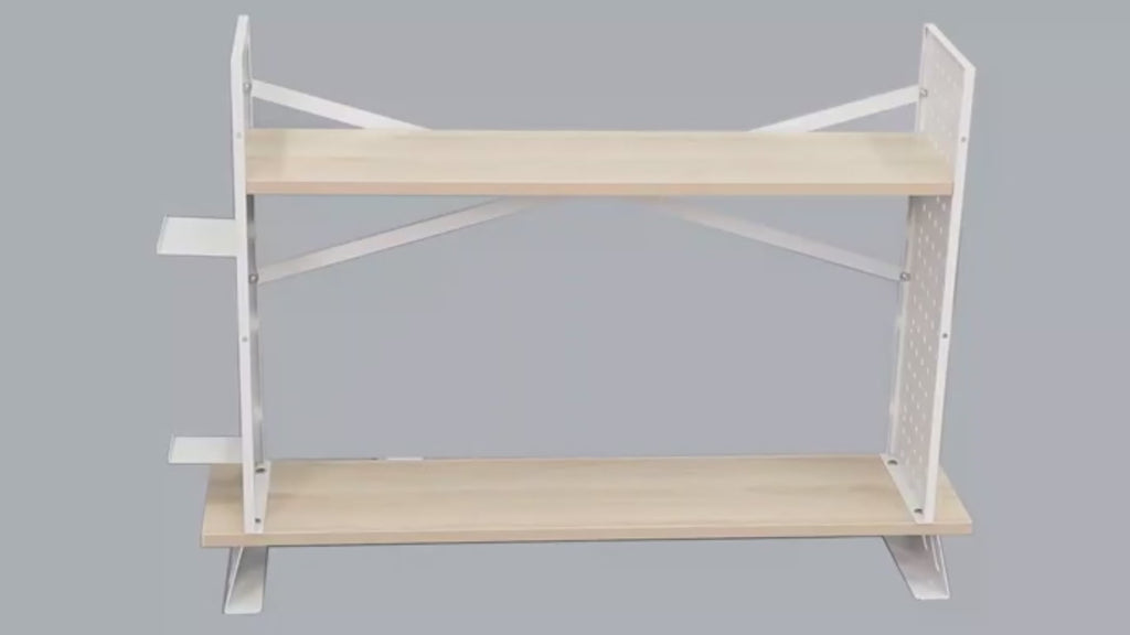 Monitor Stand with Pegboard Side Panels